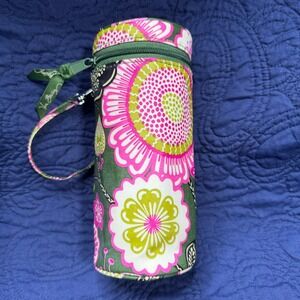 Vera Bradley Floral Insulated Water Bottle‎ Holder Bag Travel